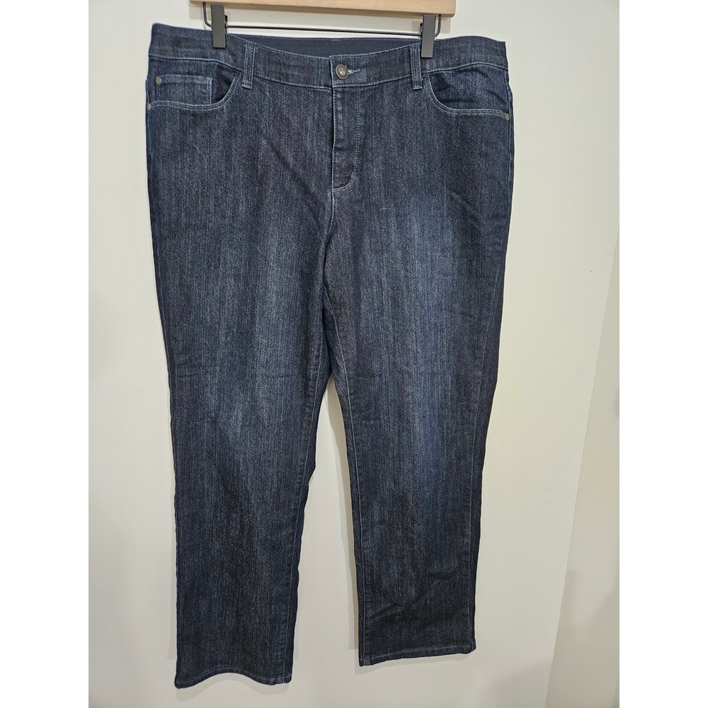 Indigo Blue Straight‎ Leg Stretch Denim Jeans RN 63823 Women Size 16W